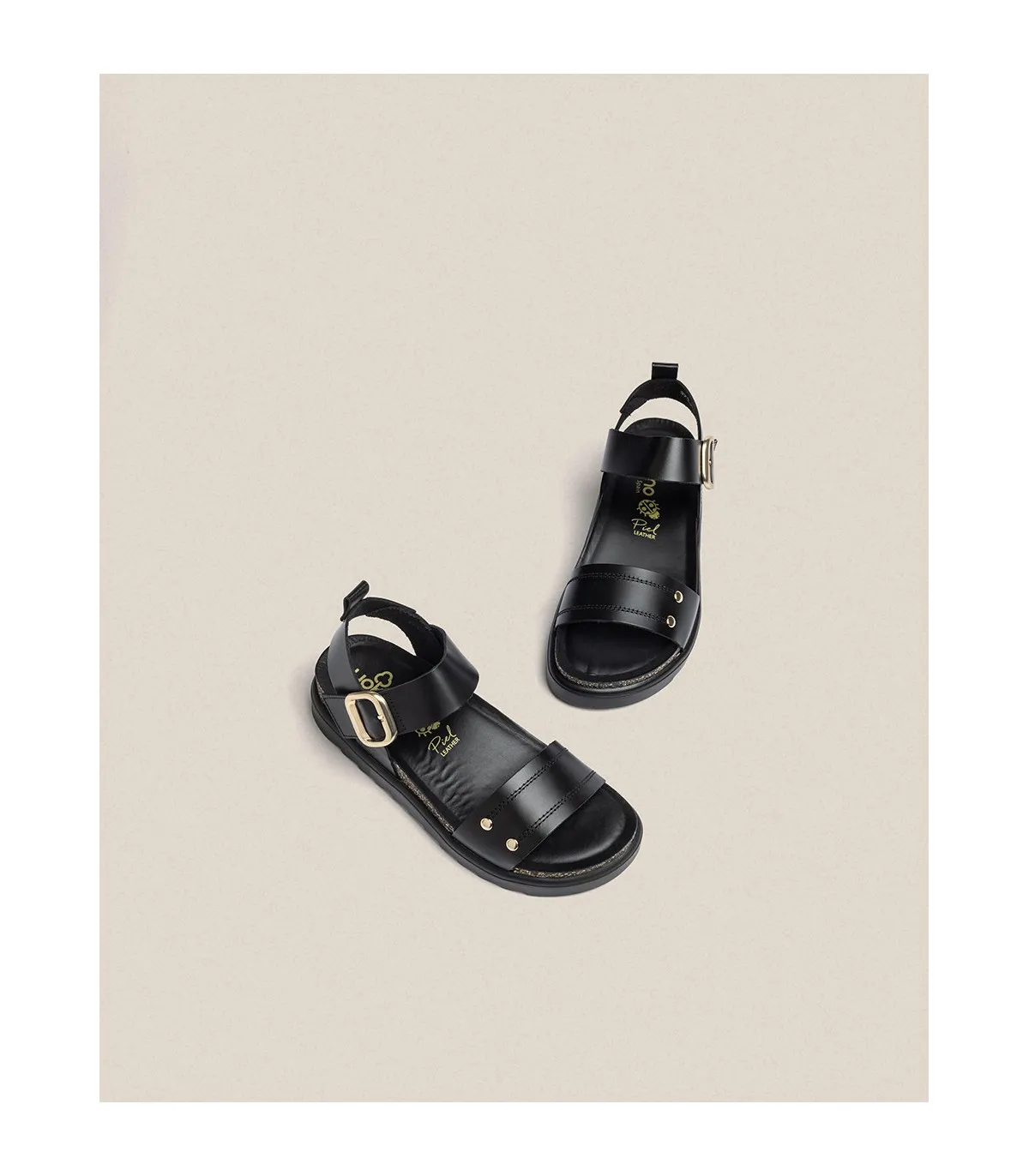 Black platform sandals Tunez 128.
