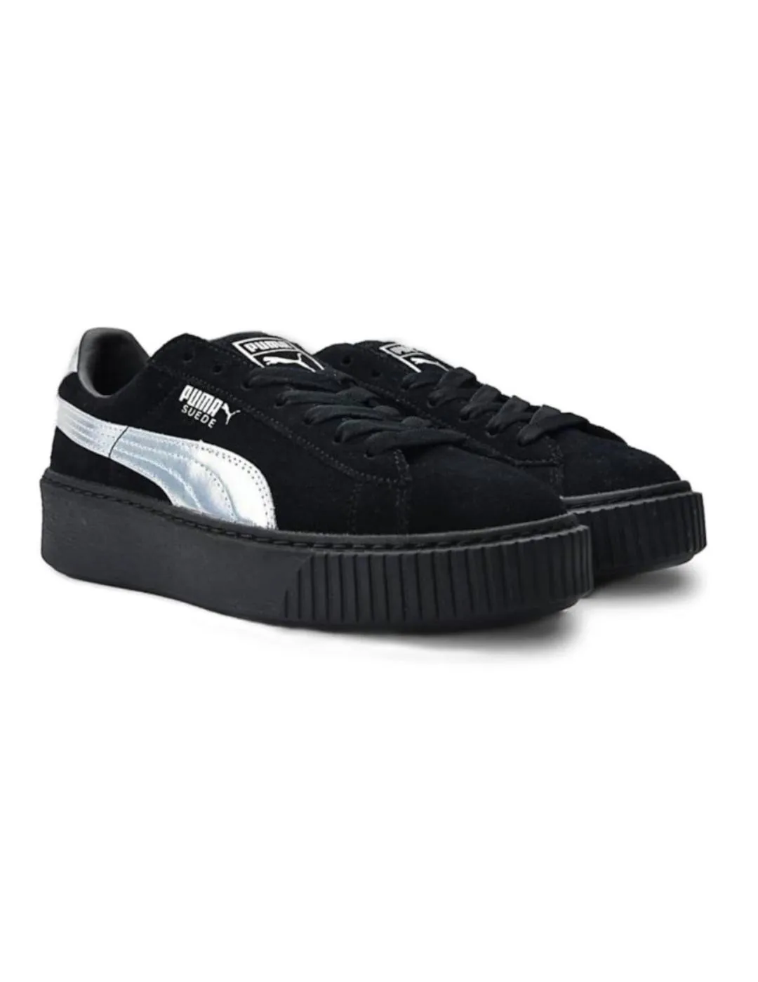 Black Puma Suede Platform Women's Sneaker