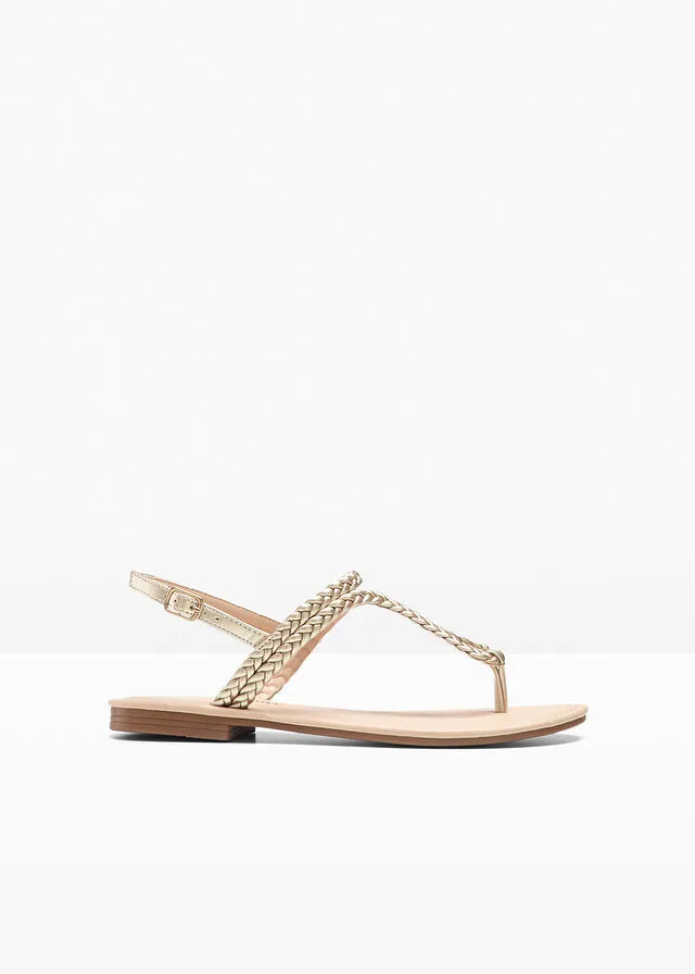 Golden Houndstooth Sandals