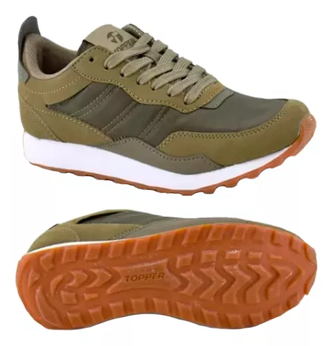 Green Olive Topper Temple Running Shoes 29678 Empo2000.