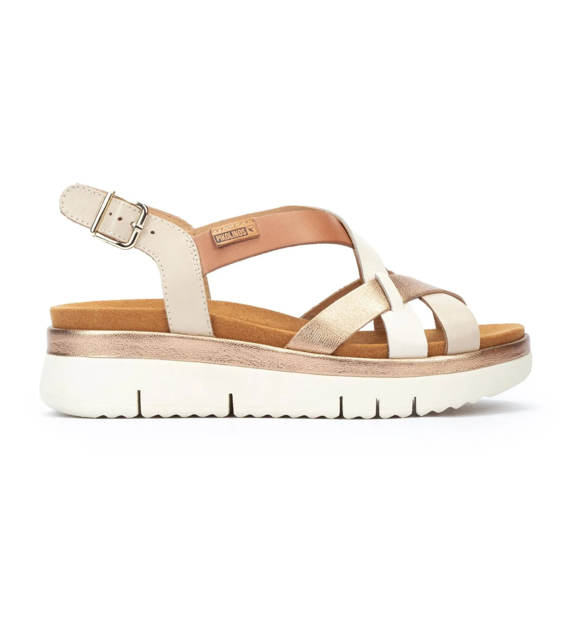 Multicolored Leather Palma Wedge Sandals - 4.5cm Heel Height