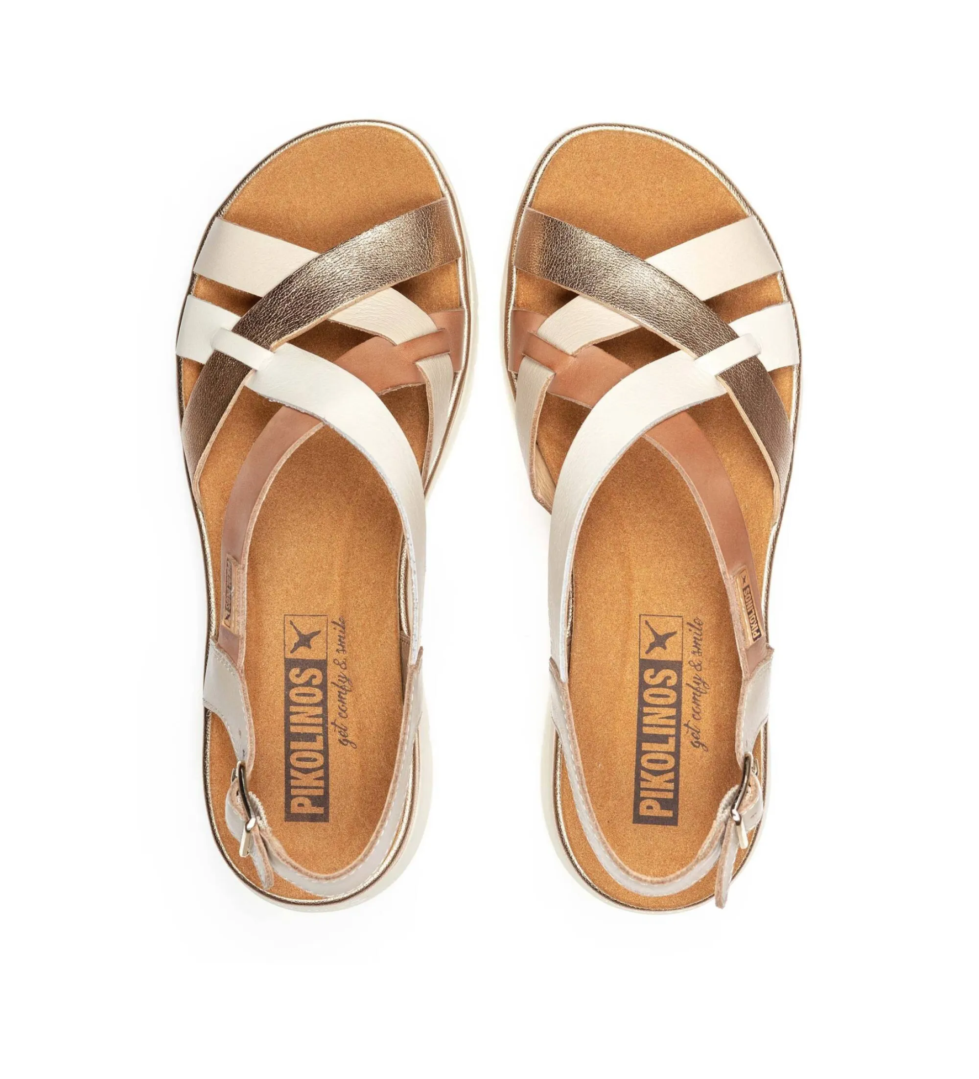 Multicolored Leather Palma Wedge Sandals - 4.5cm Heel Height