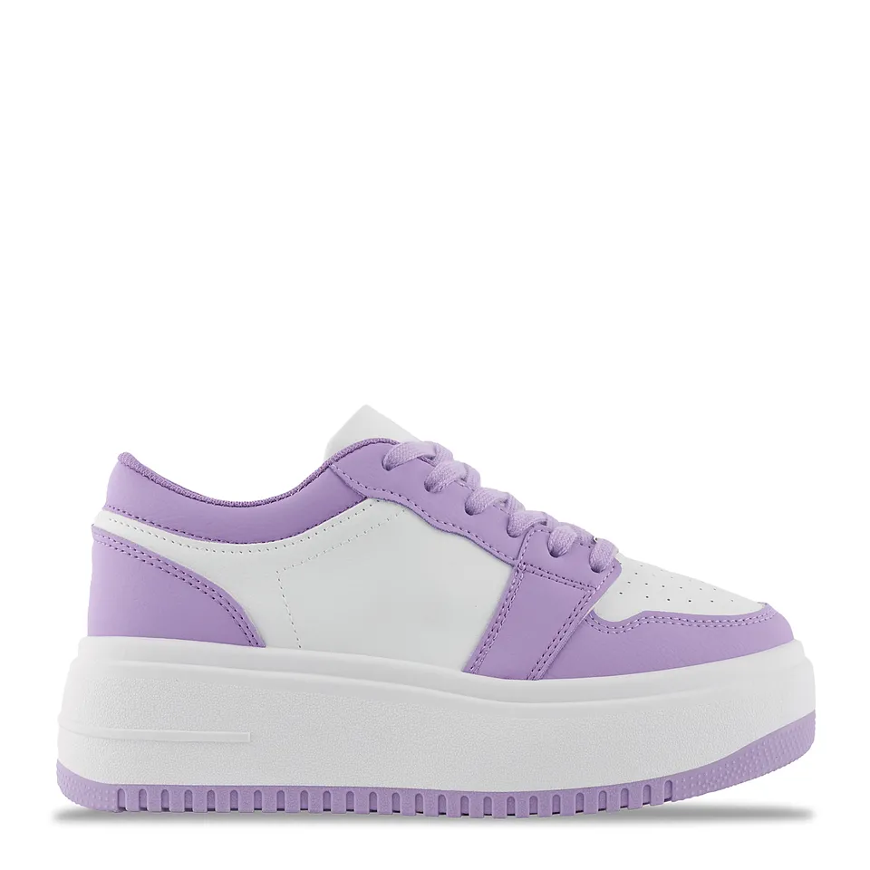 Purple Platform Basketball Sneaker 02 with Silver Trim.